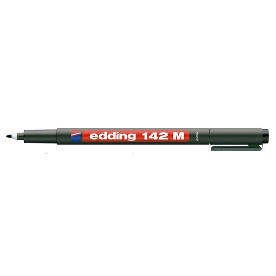 MARCADOR EDDING ACETATO 142 MEDIANA NEGRO (10)