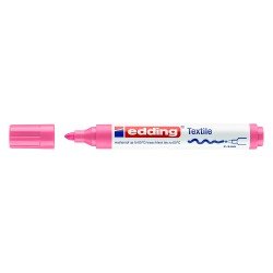 MARCADOR EDDING ROPA 4500 REDONDO ROSADO (10)