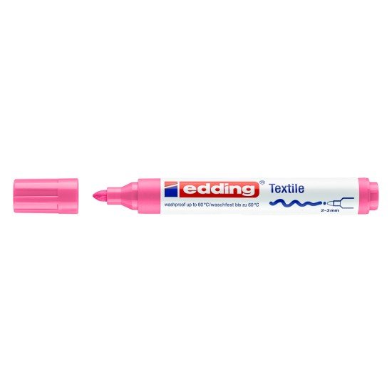 MARCADOR EDDING ROPA 4500 REDONDO ROSADO (10)