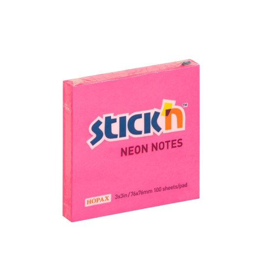 BLOCK STICKN 21165 3X3" NEON FUCSIA (18X12)