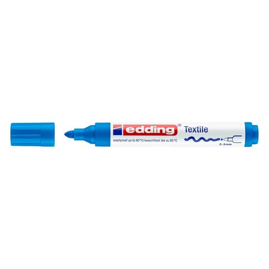 MARCADOR EDDING ROPA 4500 REDONDO CELESTE (10)