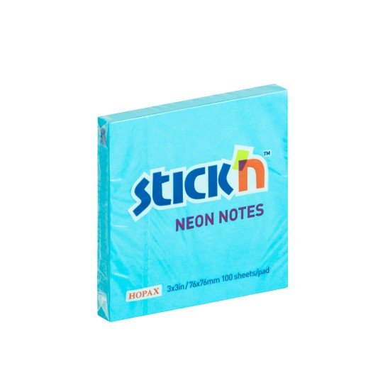 BLOCK STICKN 21209 3X3" NEON CELESTE (18X12)