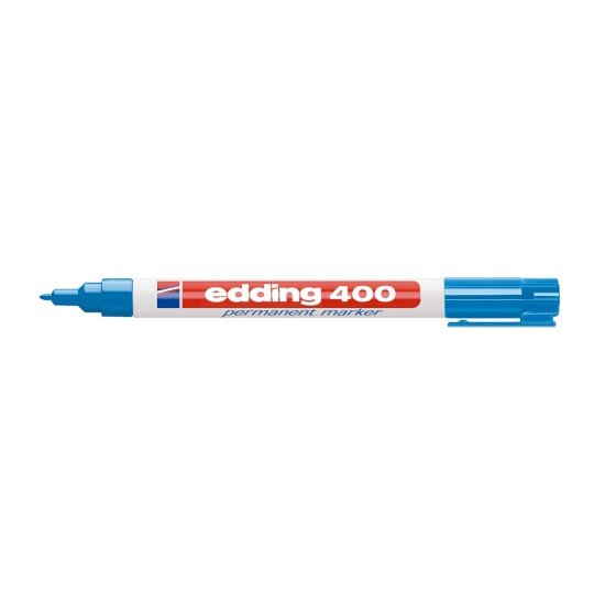 MARCADOR EDDING PERMANENTE 400 FINO CELESTE (50X10)