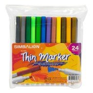MARCADORES EN ESTUCHE SIMBALION PUNTA FINA 24C  (8X12)