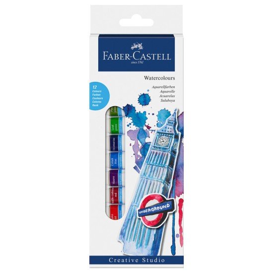 ACUARELA FABER CASTELL PROFESIONAL 169612 TUBO 12COL (24)