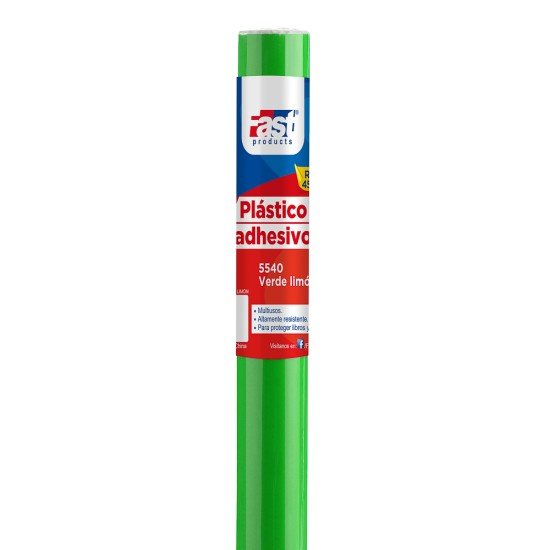PLASTICO ADHESIVO FAST ROLLO 45CMX3M 5540 VERDE LIMON (48)