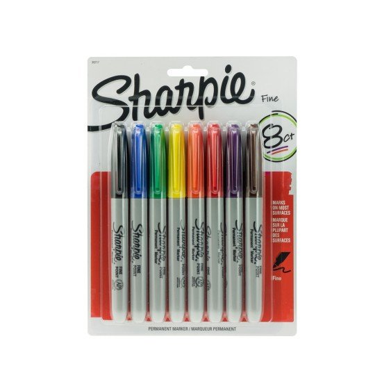MARCADORES EN ESTUCHE SHARPIE 30217PP PUNTA FINA 8C (12)