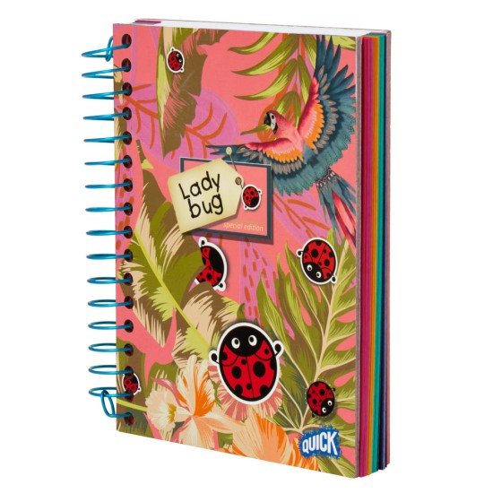 LIBRETA CON ESPIRAL QUICK 150H TD LADY BUG (108)