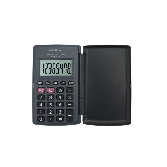 CALCULADORA DE BOLSILLO CASIO HL-820LV-BK-W 8D (100)