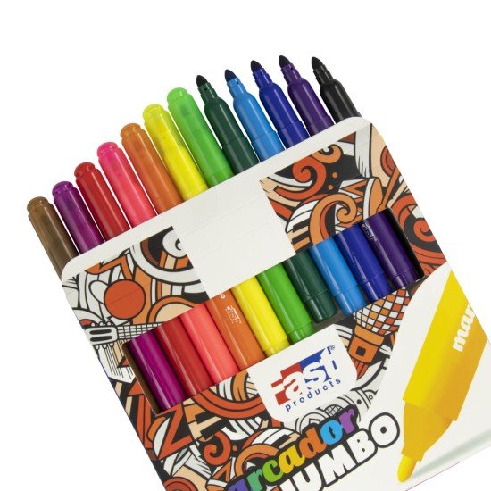MARCADORES EN ESTUCHE FAST JUMBO 12C (8X12)
