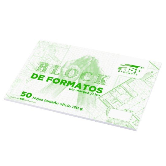BLOCK FORMATO FAST 120G LISO 50H OFICIO (40)