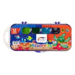 ACUARELA FAST ACH2 12 COLORES SEMI HUMEDA (12X12)
