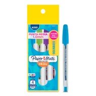 BOLIGRAFO PAPER MATE KILOMETRICO 100 BX4 COLORES SURT (4X24)