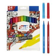 MARCADORES EN ESTUCHE FAST PUNTA FINA 24C (8X12)