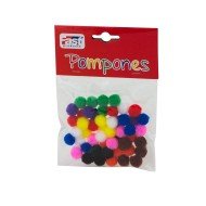 POMPONES FAST 1.2CM BX50 COLORES SURTIDOS (288)