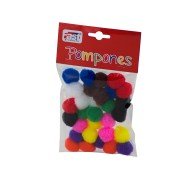 POMPONES FAST 2.0CM BX30 COLORES SURTIDOS (288)