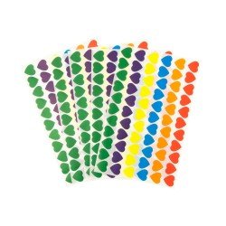 ETIQUETAS FAST 603 CORAZONES COLORES 6H (12X24)