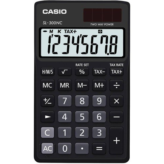 CALCULADORA DE BOLSILLO CASIO SL-310UC-BK 10D NEGRO (100)