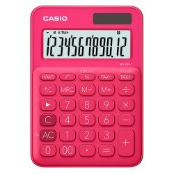 CALCULADORA DE ESCRITORIO CASIO MS-20UC-RD 12D FUCCIA (40)