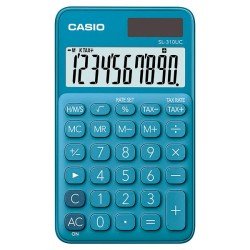 CALCULADORA DE BOLSILLO CASIO SL-310UC-BU 10D CELESTE (100)