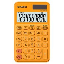 CALCULADORA DE BOLSILLO CASIO SL-310UC-RG 10D NARANJA (100)