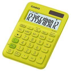 CALCULADORA DE ESCRITORIO CASIO MS-20UC-YG 12D AMARILLO (40)