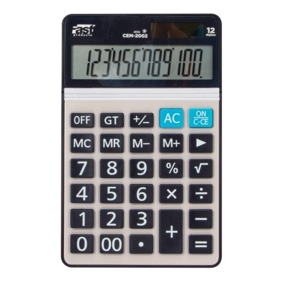 CALCULADORA DE ESCRITORIO FAST CEM-2002 METALICA 12D (4X20)