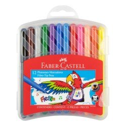 MARCADORES EN ESTUCHE FABER CASTELL 555316 PLASTICO 12C (72)