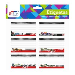 ETIQUETAS PARA CUADERNO FAST BX2 RACING (6X24) 