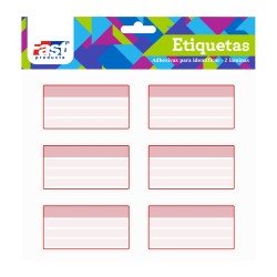 ETIQUETAS PARA CUADERNO FAST BX2 ROJO (6X24)