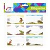 ETIQUETAS PARA CUADERNO FAST BX2 DINOSAURIOS (6X24)