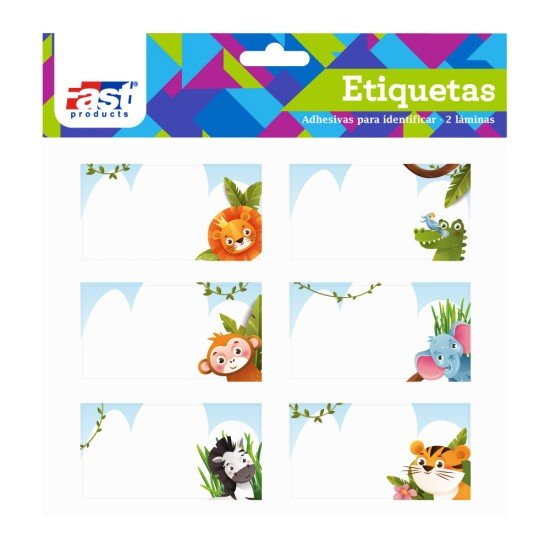 ETIQUETAS PARA CUADERNO FAST BX2 SELVA (6X24)