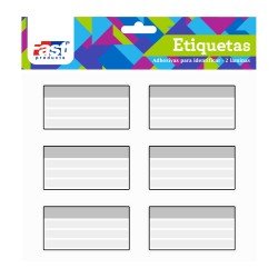 ETIQUETAS PARA CUADERNO FAST BX2 NEGRO (6X24)