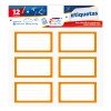 ETIQUETAS PARA CUADERNO FAST BX2 NARANJA (6X24)