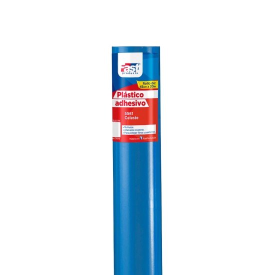 PLASTICO ADHESIVO FAST ROLLO 45CMX20M 5561 CELESTE (12)