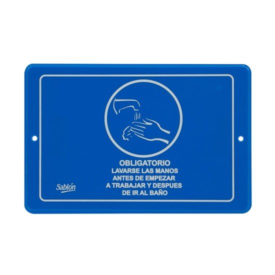 SEÑALIZACION SABLON 7925 22.8X15.2CM LAVARSE LAS MANOS