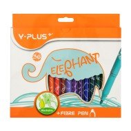 MARCADORES EN ESTUCHE Y-PLUS FP1703 PUNTA FINA 36C (4X12)