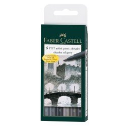 MARCADORES EN ESTUCHE FABER CASTELL PITT 167104 CARTON 6C SOM