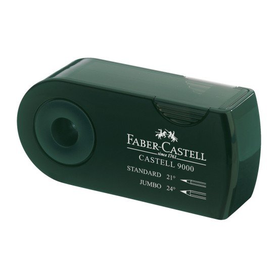 SACAPUNTAS CON DEPOSITO FABER CASTELL 582800 DOBLE VERDE