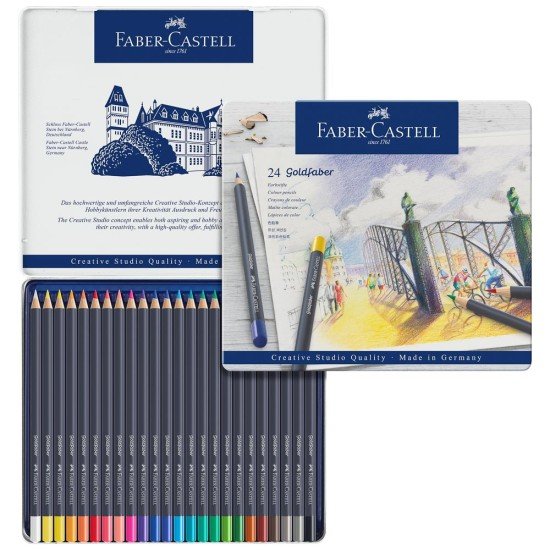 CRAYON DE MADERA FABER CASTELL GOLDFABER 114724 24 COL