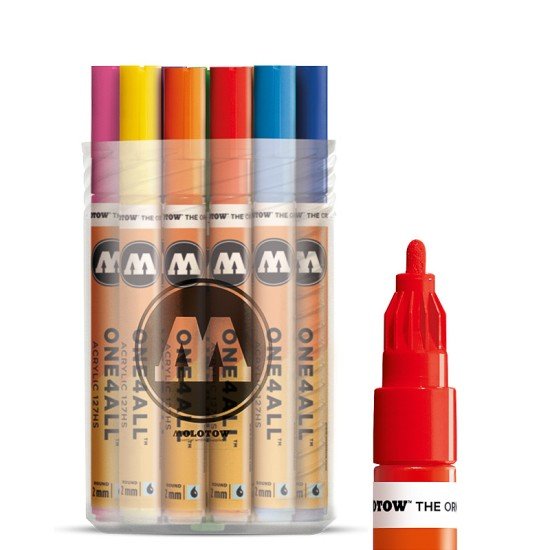 MARCADORES EN ESTUCHE MOLOTOW ONE 2MM 200152 20 COL BASIC 1