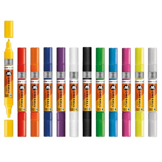 MARCADORES EN ESTUCHE MOLOTOW TWIN 1.5 4MM 200480 12C BAS