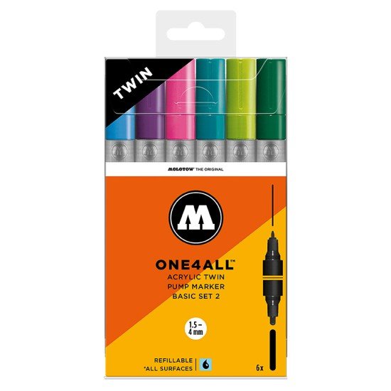 MARCADORES EN ESTUCHE MOLOTOW TWIN 1.5 4MM 200489 6C BAS