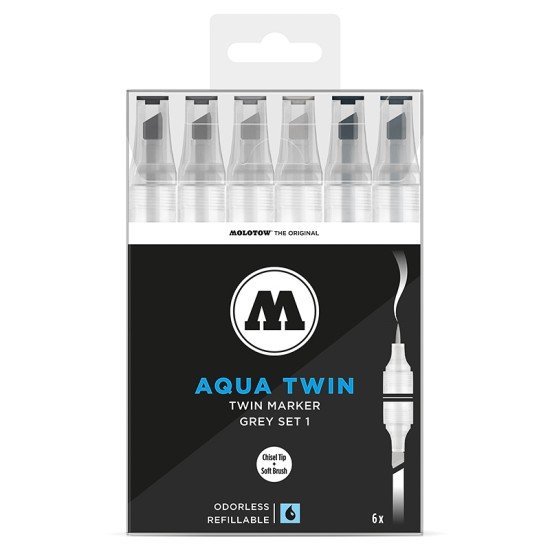 MARCADOR MOLOTOW AQUA TWIN 1MM 2 6MM SX6 729303 GREY