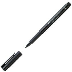 MARCADOR FABER CASTELL PITT 167890 NEGRO 1.5MM (5)