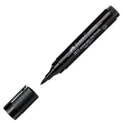 MARCADOR FABER CASTELL PITT PINCEL GRUESO 167699 NEGRO