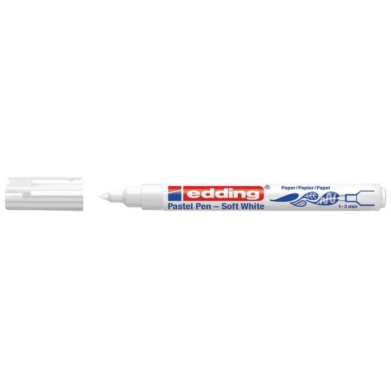 MARCADOR EDDING 1500 PASTEL BLANCO (50X10)