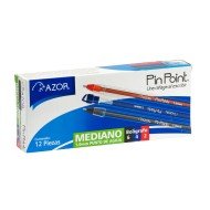 BOLIGRAFO AZOR 6830CS MEDIANO 1.0MM CX12 COLORES SURT (30)