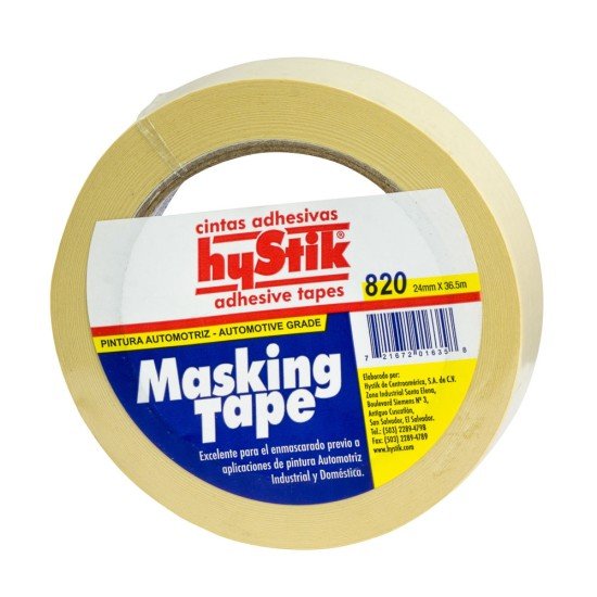 MASKING TAPE HYSTIK 820 AUTOMOTRIZ  1"X40Y (72)