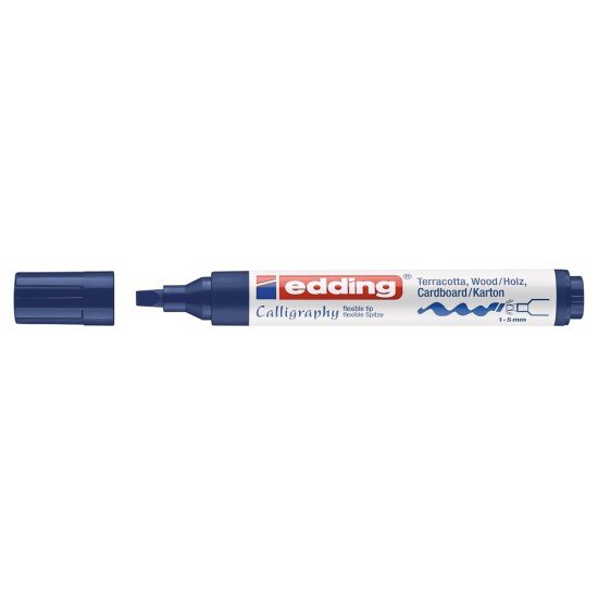 MARCADOR EDDING CALIGRAFICO 1455 AZUL ACERO